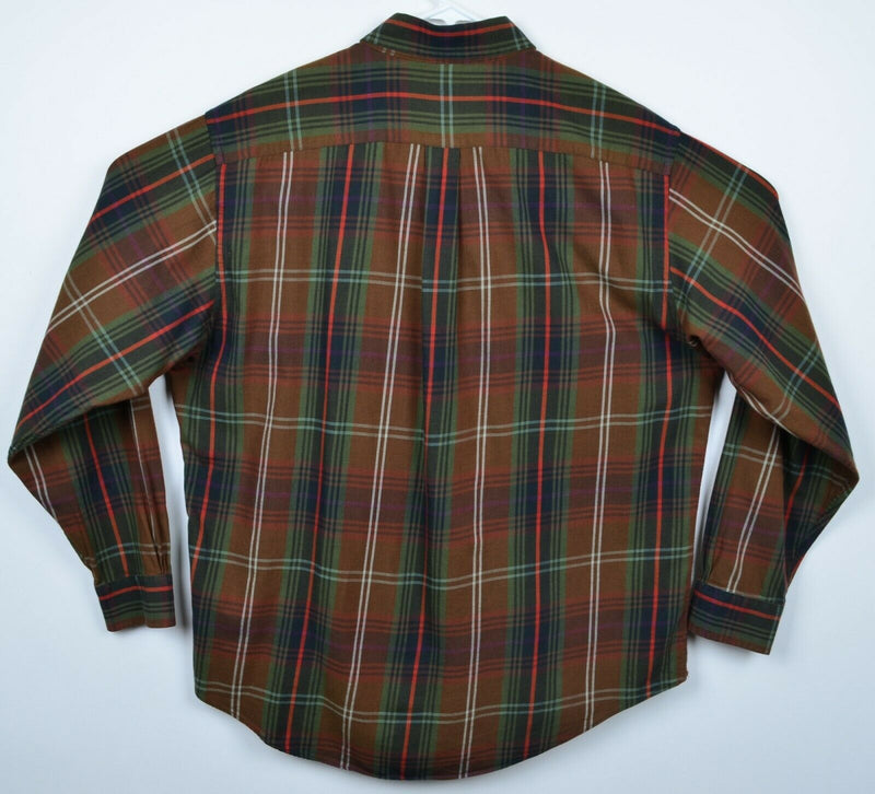 Brooks Brothers Men's Sz Large Brooks Flannel Wool Blend Tartan Plaid Shirt