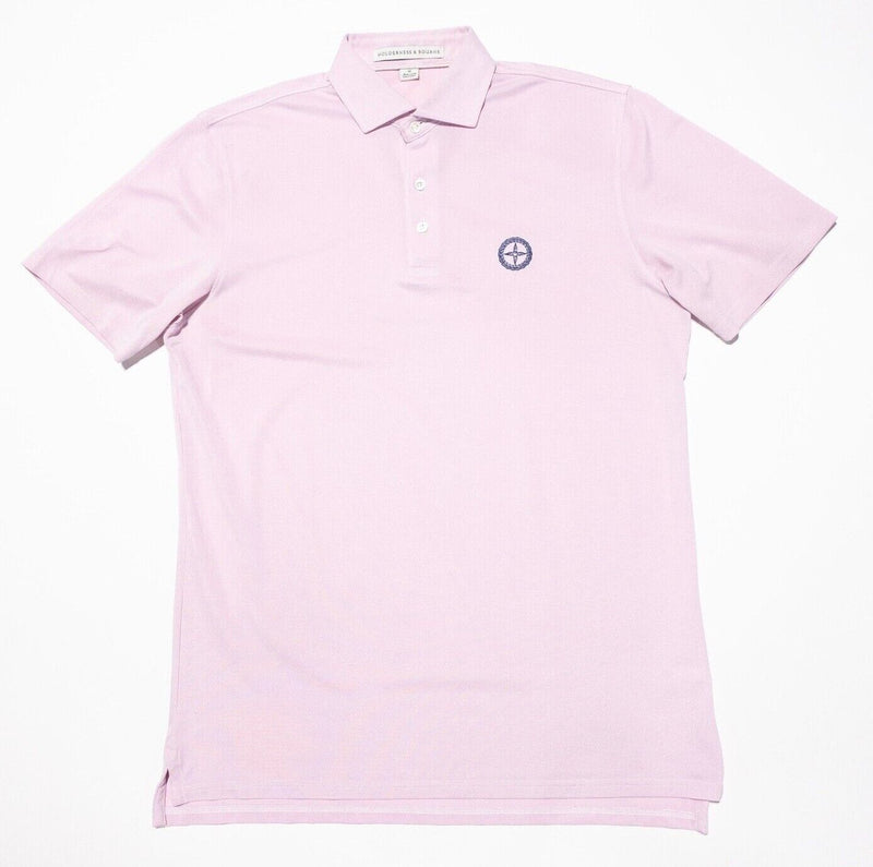 Holderness & Bourne Medium Tailored Men's Golf Polo Wicking Light Pink Stretch