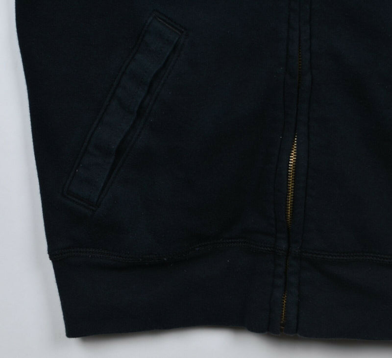 Ralph Lauren Polo Jeans Men's Small Spell Out Flag Navy Blue Sweatshirt Jacket