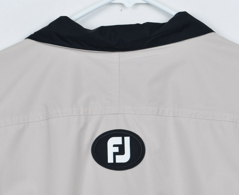 FootJoy DryJoys Men's XL Light Beige Half Zip Windshirt Golf Windbreaker Jacket