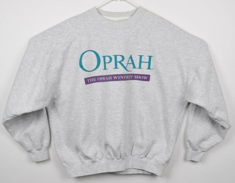 Vintage 90s Oprah Winfrey Show Adult XL Heather Gray Gear for Sports Sweatshirt