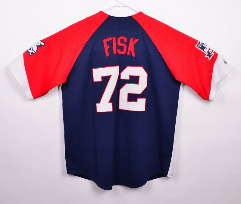 Chicago White Sox Mens Sz Medium Carlton Fisk Sewn Cooperstown Collection Jersey