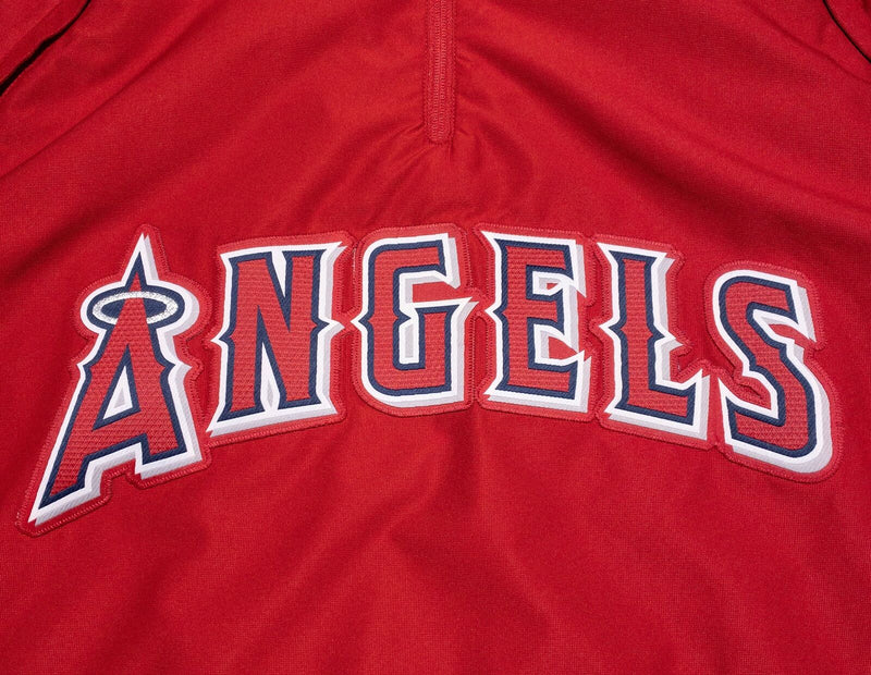 Los Angeles Angels Jacket Mens XL Majestic Pullover Windbreaker Red Baseball MLB