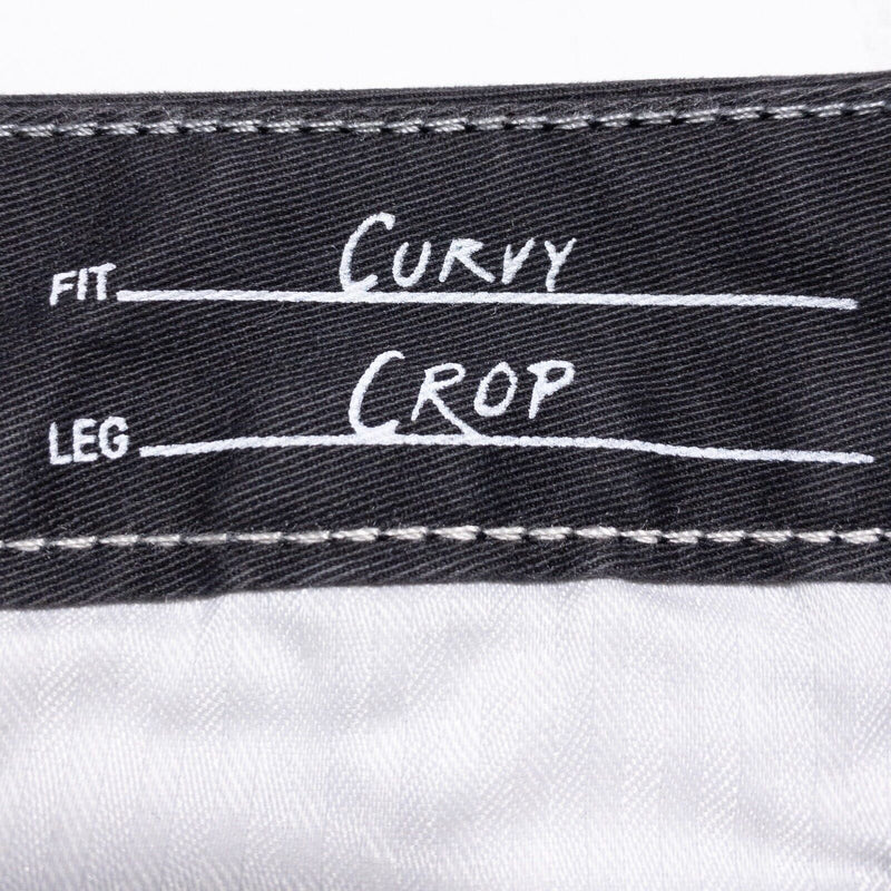Eddie Bauer Pants Women's 14 Curvy Fit Crop Log Legend Wash Stretch Gray
