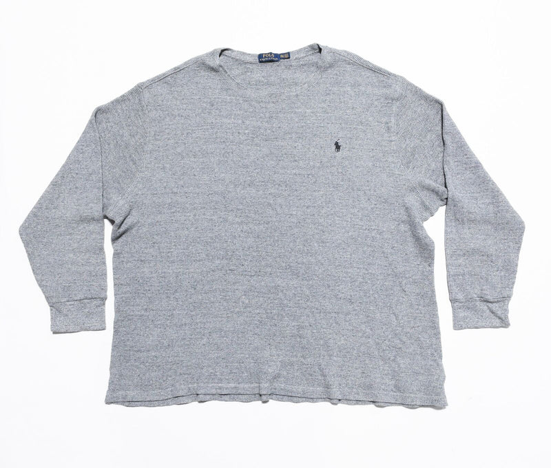 Polo Ralph Lauren Thermal Men's 4XLT Waffle-Knit Long Sleeve Gray Crewneck Shirt