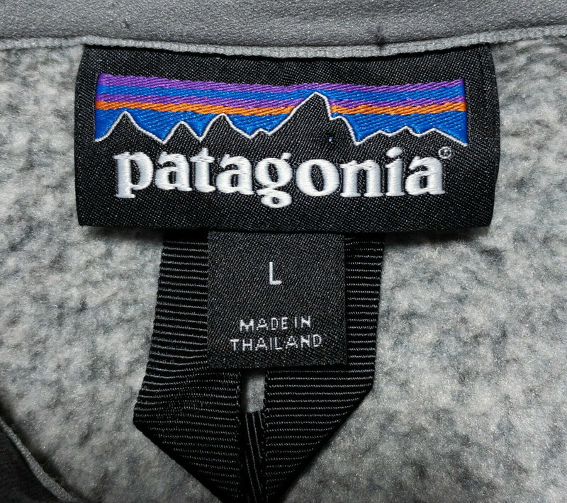 Patagonia Men's Large Heather Gray 1/4 Zip Pullover Fleece Better Sweater Jacket