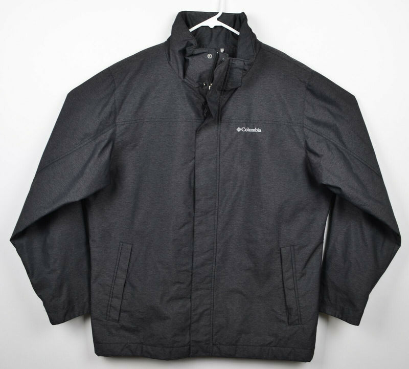 Columbia Interchange Men's Large Dark Gray Full Zip Outer Shell Jacket