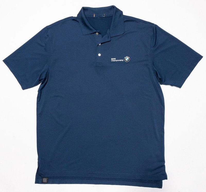 BMW Champions Men's Fits XL Peter Millar Summer Comfort Golf Polo Blue Wicking