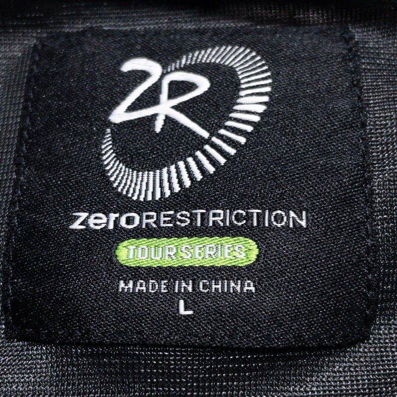 Zero Restriction Golf Jacket Men's Large Tour Series Pullover 1/4 Zip Black Wind