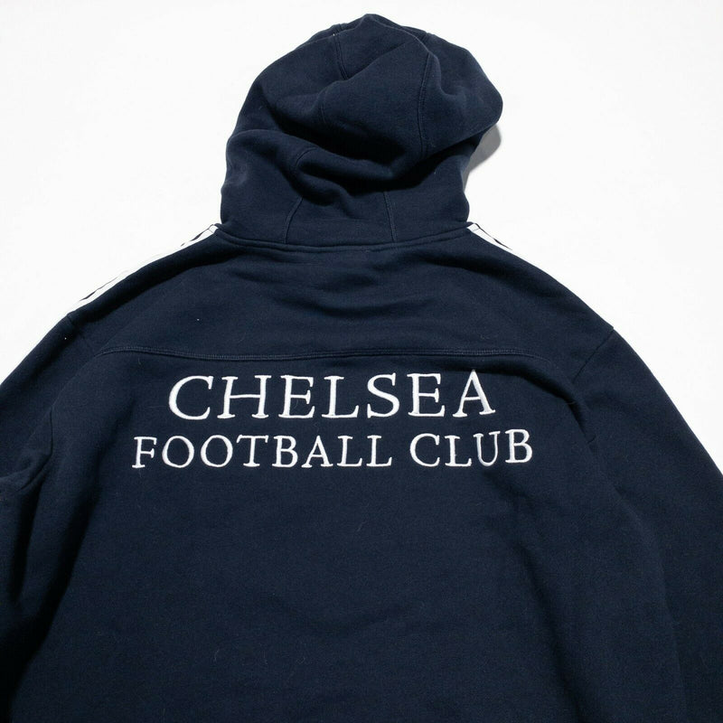 Chelsea Football Club Adidas Hoodie Navy Blue Pullover Sweatshirt Men's Large