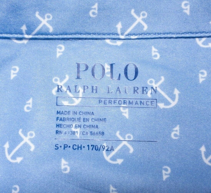 Polo Ralph Lauren Performance Small Men's Anchor Pattern Polo Shirt Golf Wicking