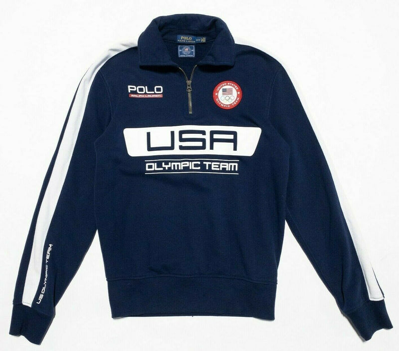 Polo Ralph Lauren USA Olympic Team 2016 1/4 Zip Sweatshirt Blue Women's Medium