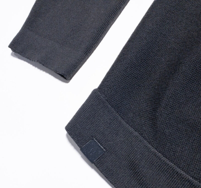 Lululemon Sweater Jacket Men's Medium Knit Full Zip Dark Gray Collarless Swacket