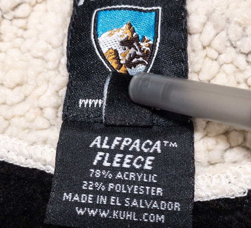 Kuhl Alfpaca Fleece Women's Medium Pullover Sweater Black Sherpa Alf Fleece