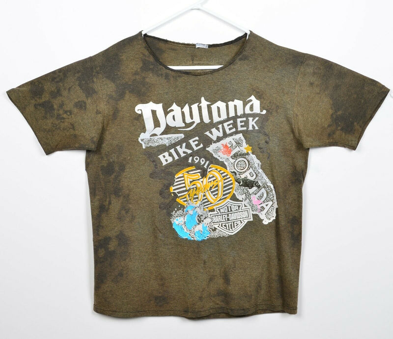 Daytona Bike Week 1991 Adult Large? Harley-Davidson Florida Graphic T-Shirt