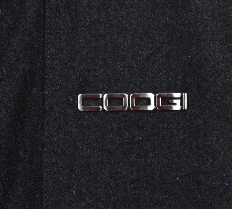 Coogi Australia Wool Blend Military Dark Gray Full Zip Snap Jacket Men's 3XL