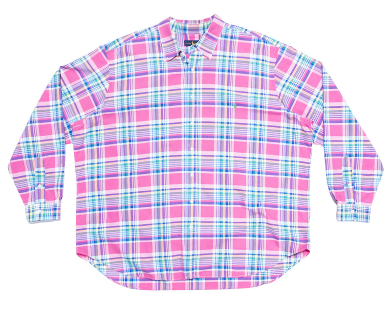 Polo Ralph Lauren 3XB Shirt Men's Big & Tall Pink Plaid Button-Down 3XL Big