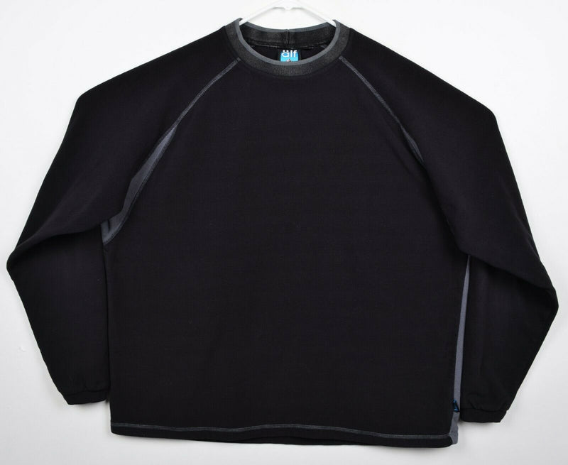 Kuhl Alf Men's 2XL Microchamois Black Fleece Pullover Crew Neck Sweater