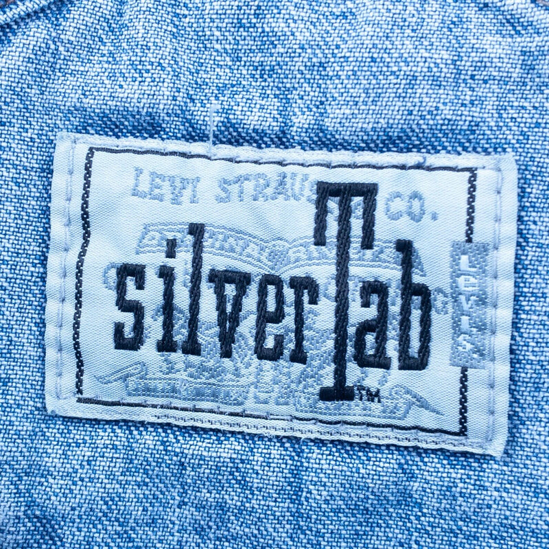 Vintage Levi's Silver Tab Denim Overalls Men's XL Baggy Washed Carpenter Blue