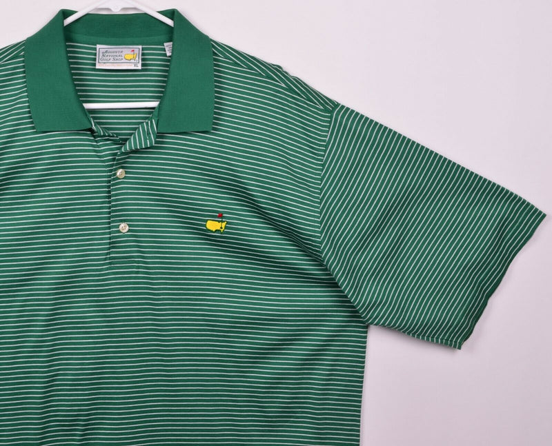 Augusta National Golf Shop Men's Sz XL Masters Golf Green Striped Polo Shirt