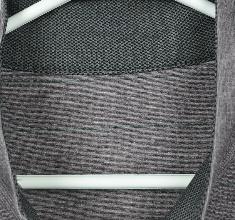 Lululemon Men's 2XL? Switchback 1/4 Zip Heather Purple Striped Activewear Top