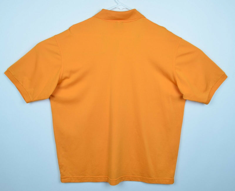 Paul & Shark Yachting Men's Sz XL Solid Orange Nylon Athletic Golf Polo Shirt