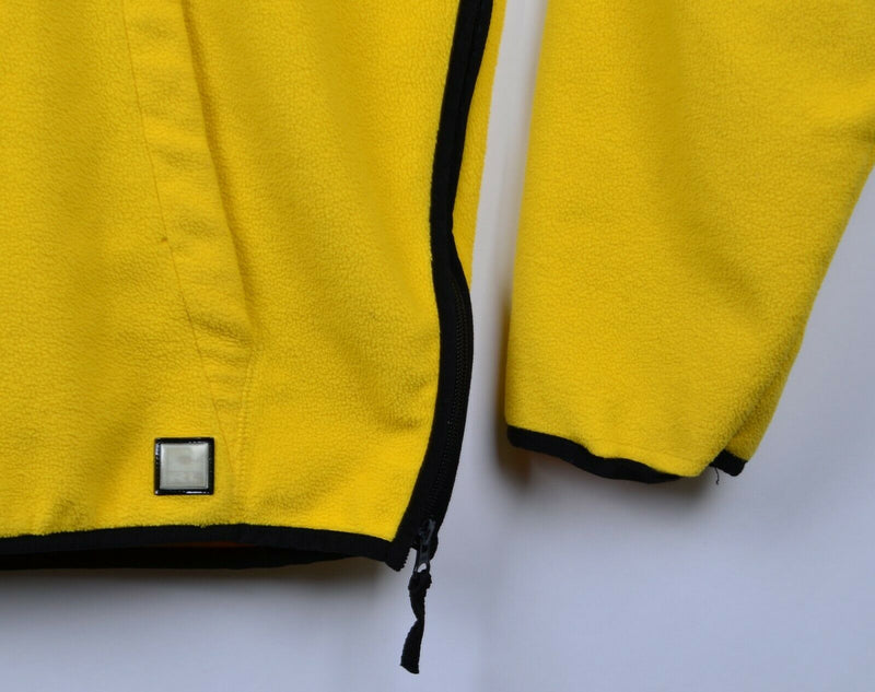 Vtg 90s Chaps Ralph Lauren Men's 2XL Yellow Spell Out Hoodie Fleece Sweatshirt