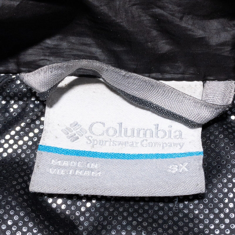 Columbia TurboDown Puffer Jacket Men's 3X Hooded Green Ombre Duck Down Full Zip