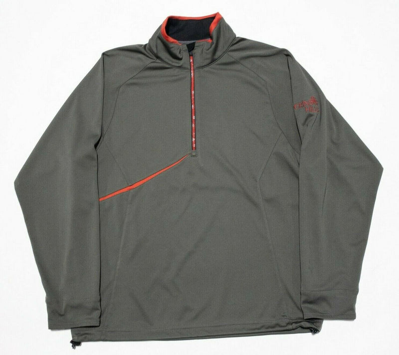 Zero Restriction Jacket Men's Golf Tour Series Medium Half-Zip Gray Orange