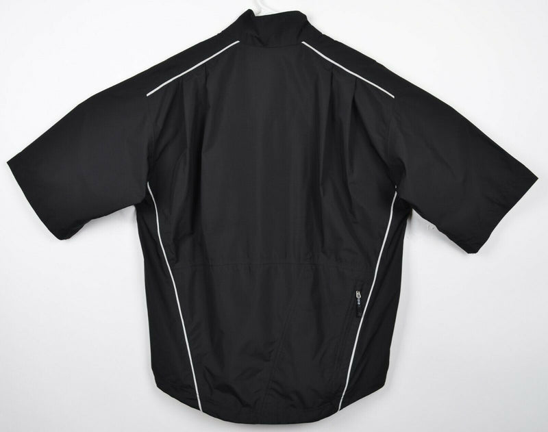 Zero Restriction Men's Small Tour Series Solid Black Half-Zip Windshirt Jacket