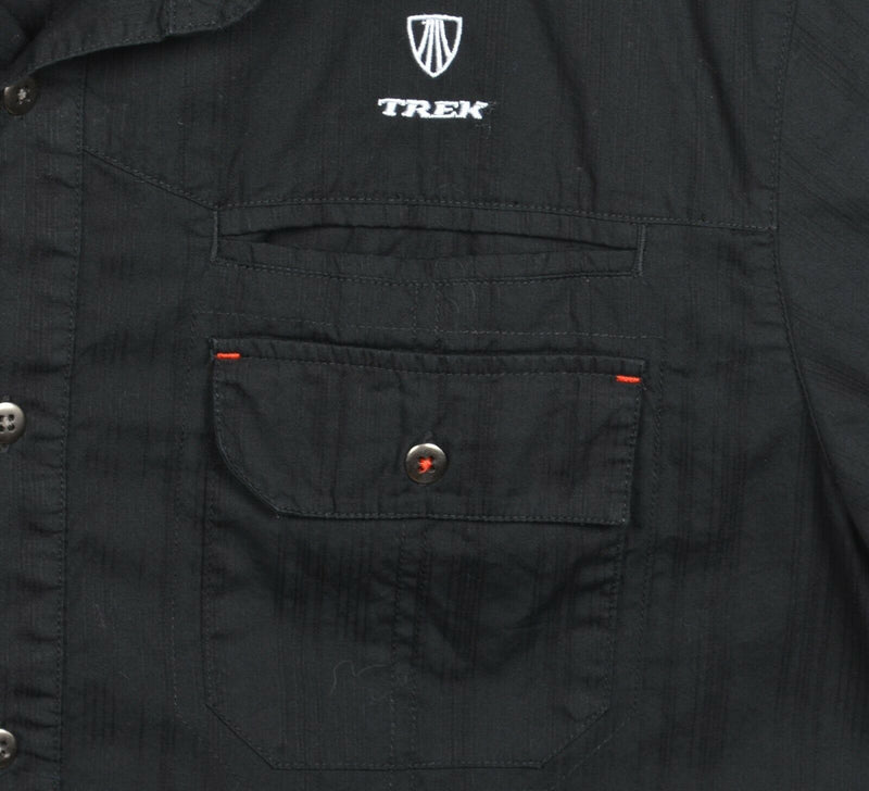Bontrager Trek Men's XL Solid Black Mechanic Casual Cycling Button-Front Shirt
