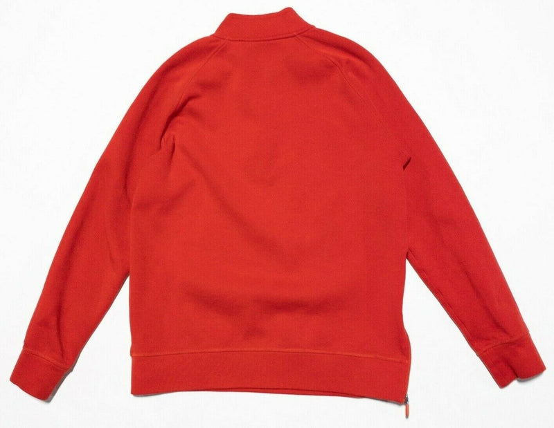 Apple Store Employee Sweatshirt Men's Large 1/4 Zip Pullover Solid Red