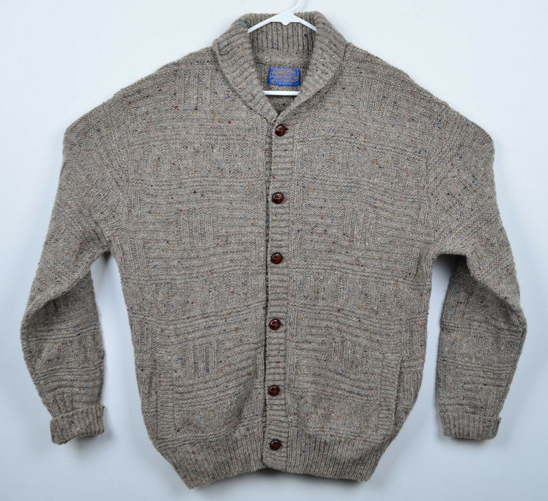Vtg Pendleton Men's Sz XL 100% Wool USA Made Shawl Collar Knit Cardigan Sweater