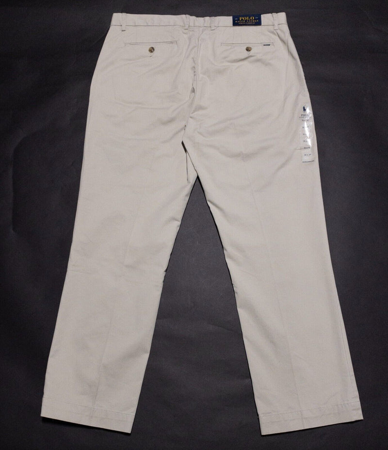 Polo Ralph Lauren Chino Pants Men's 36x30 Pleated Stretch Classic Fit Khakis