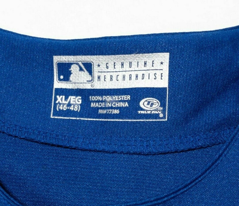 Chicago Cubs Jersey Fukudome Men's XL True Fan Blue Jersey Sewn Embroidered MLB