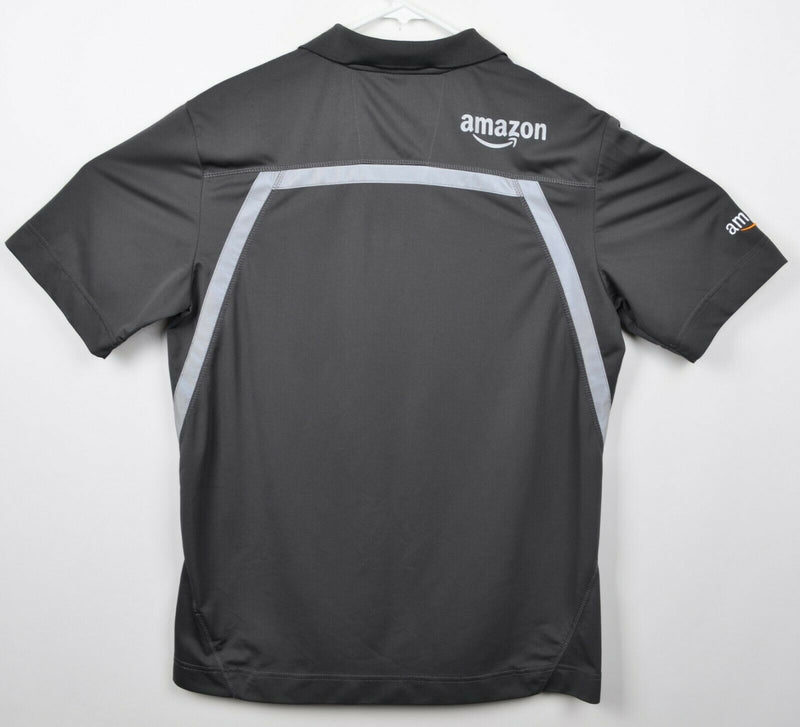 Amazon Men's Sz Medium Delivery Driver Uniform Reflective Gray Polo Shirt