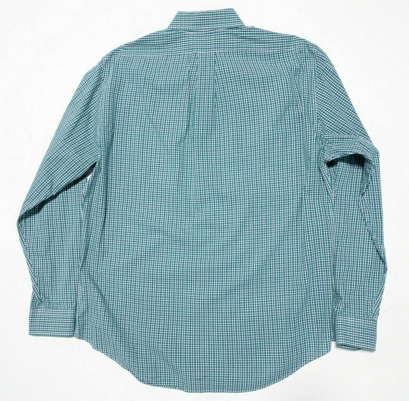 Brooks Brothers Regent Button-Down Shirt Green Blue Check Men's Large