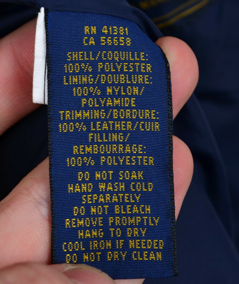 Polo Ralph Lauren Men's XL Diamond Quilted Navy Snap Corduory Collar Puffer Vest