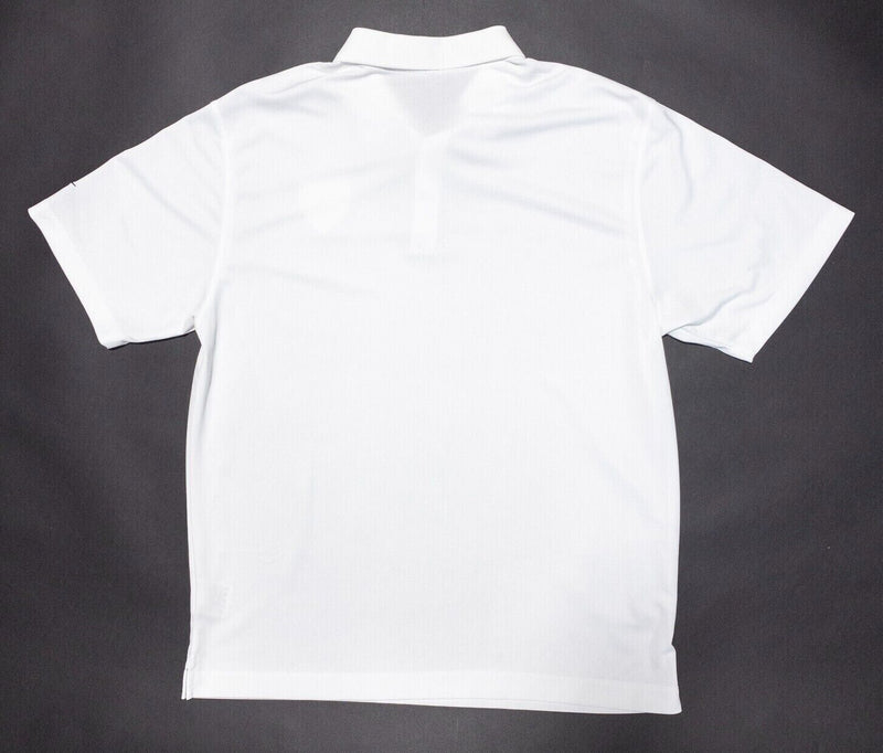 Nike US Soccer Shirt Large Men's Dri-Fit Polo Solid White Wicking Golf Sports