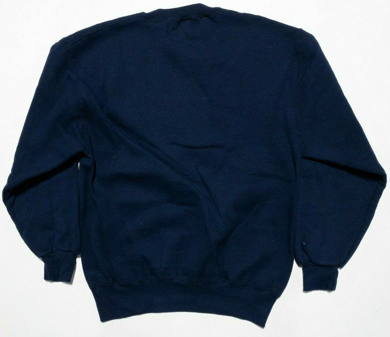 Vintage 90s Russell Athletic Men's Medium Chicago Police Navy Blue Sweatshirt
