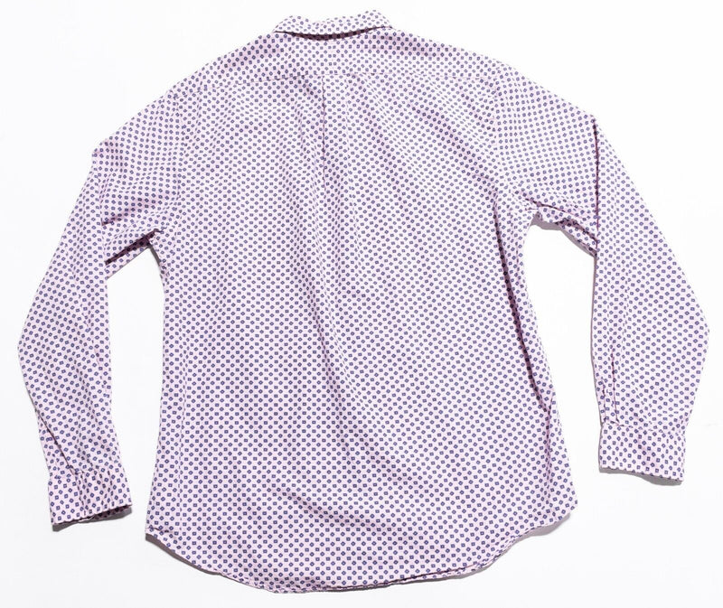 Polo Ralph Lauren Shirt Men's XL Slim Fit Pink Geometric Diamond Button-Down