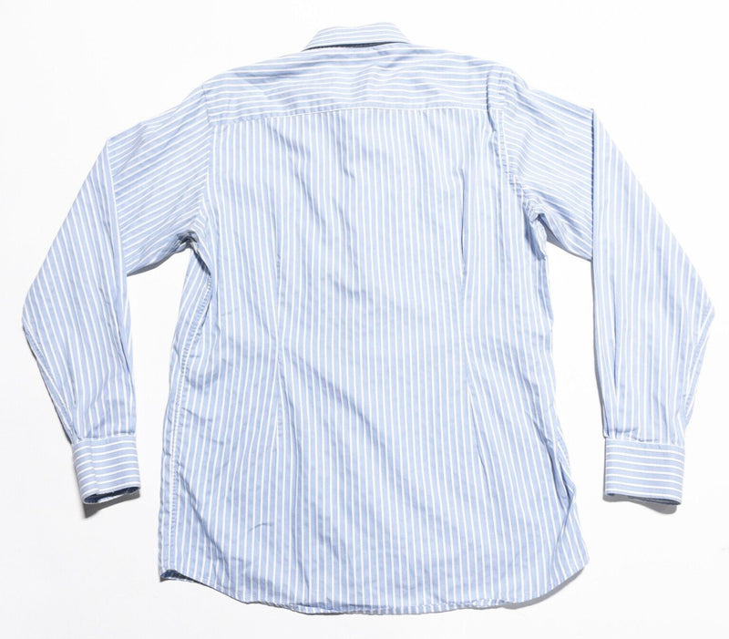 Eton Contemporary 42 16.5 Men's Dress Shirt Blue Striped Long Sleeve Business