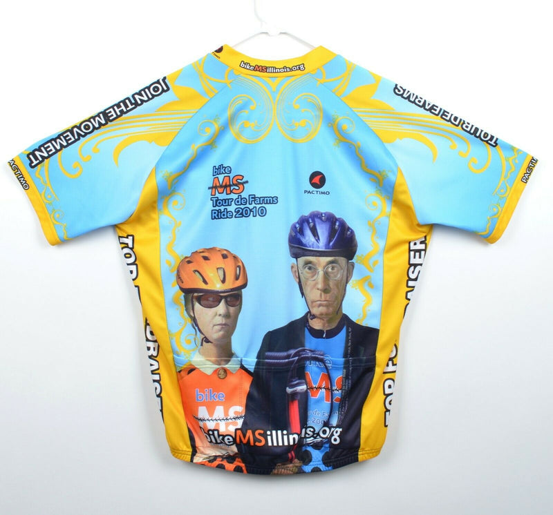 Bike MS Men's Sz Large American Gothic Illinois Farms Pactimo Cycling Jersey