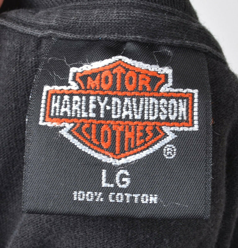 Vintage 90s Harley-Davidson Men's Large Sunset Biker Graphic Double-Side T-Shirt