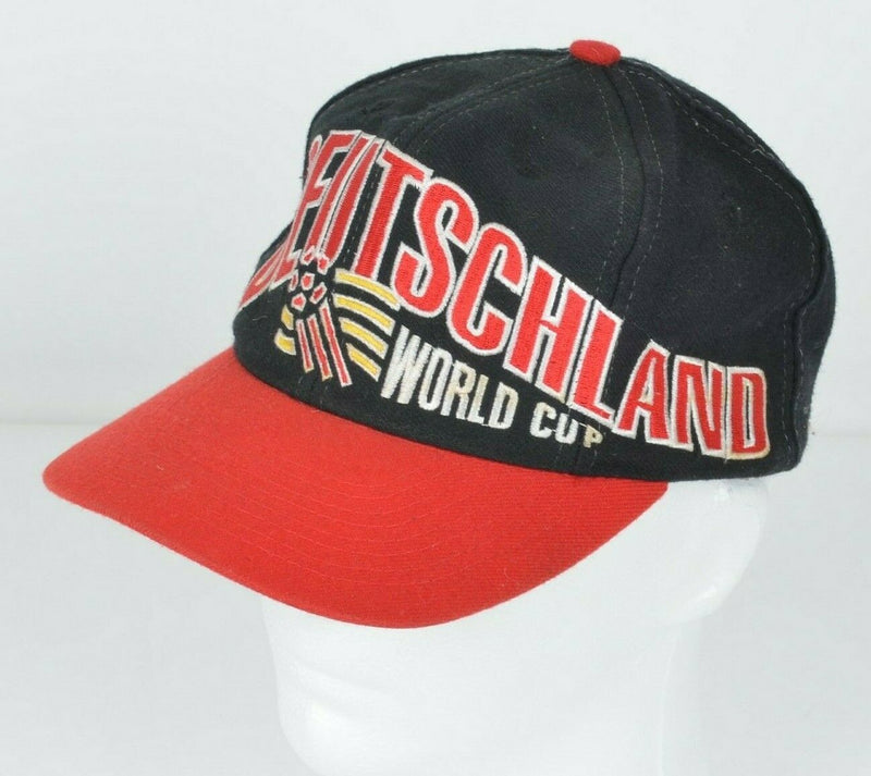 Vtg Germany World Cup 1994 Men's Deutschland Apex One Black Red Snapback Hat