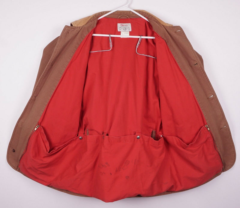 Vintage 80s Orvis Men's Medium Hunting Game Pocket Khaki Utility Field Jacket