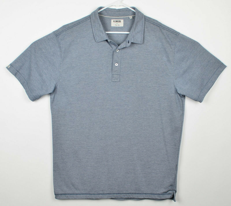 Linksoul Men's Sz XL Heather Blue Short Sleeve Golf Polo Shirt