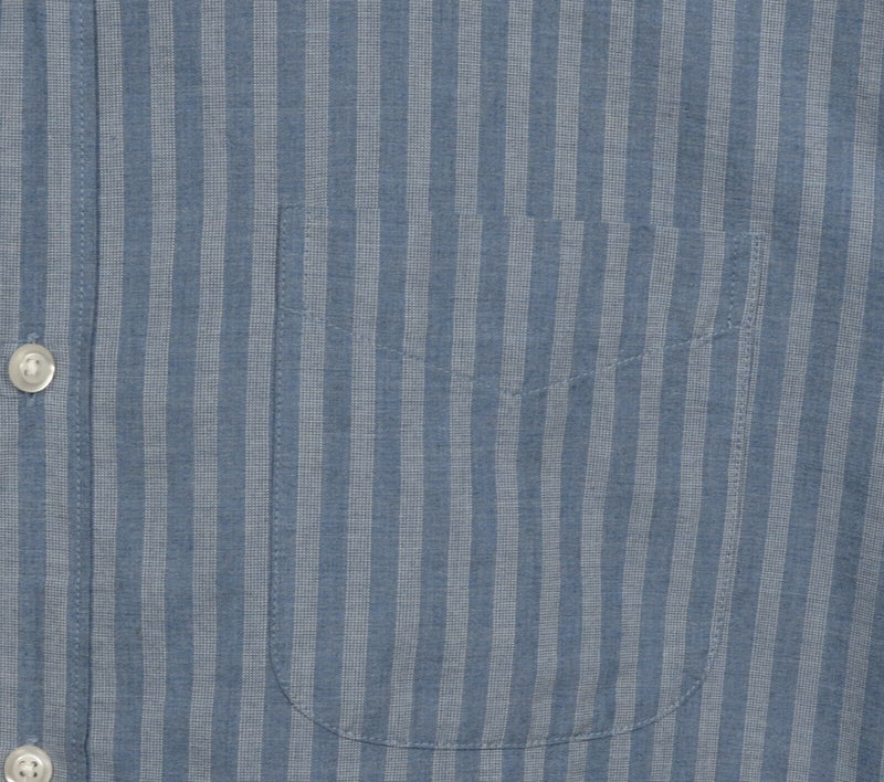 Bonobos Men's XL Standard Fit Blue Striped Casual Short Sleeve Button-Down Shirt