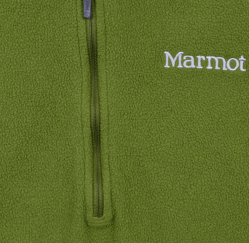 Marmot Polartec Men's Large Half-Zip Green Outdoor Hiking Fleece Sweater Jacket