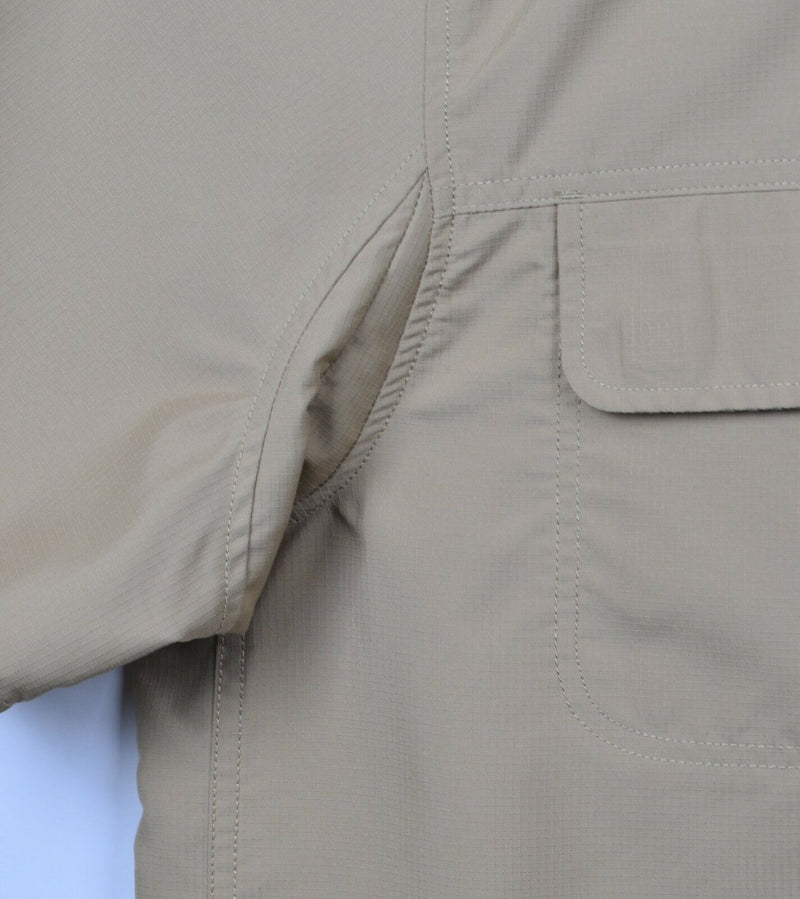Duluth Trading Co Men's XL Vented Tan Fishing Hiking Outdoor CoolPlus Shirt